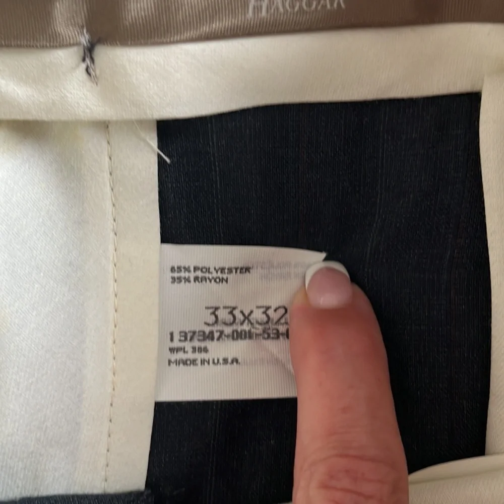 Haggar Clothing Co pinstripe pantsuit